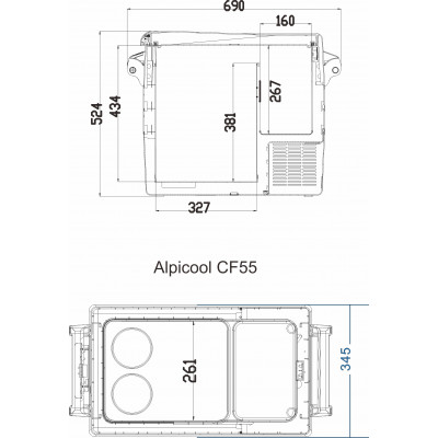 Автохолодильник Alpicool CF55 (12/24) Автохолодильник Alpicool CF55 (12/24)